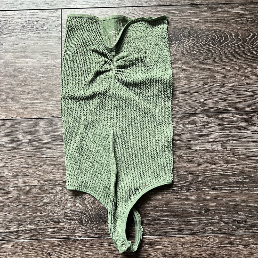 Olive green free people body suit